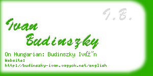 ivan budinszky business card